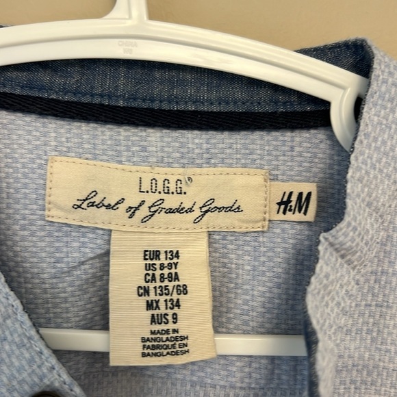 H&M Boy’s Light Blue Casual Shirt size 8-9y - Picture 2 of 3